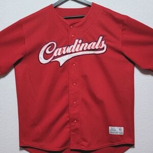 Vtg True Fan Red Cardinals Baseball Jersey Men's SIZE L‎ (42-44)  #786